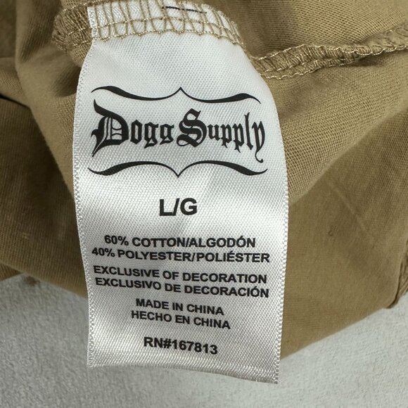 Snoop Dogg Supply Graphic Tee L/G 60% Cotton 40% Polyester Tan Shirt - Picture 5 of 6